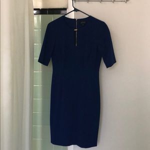 Tahari blue royal blue work dress size 2